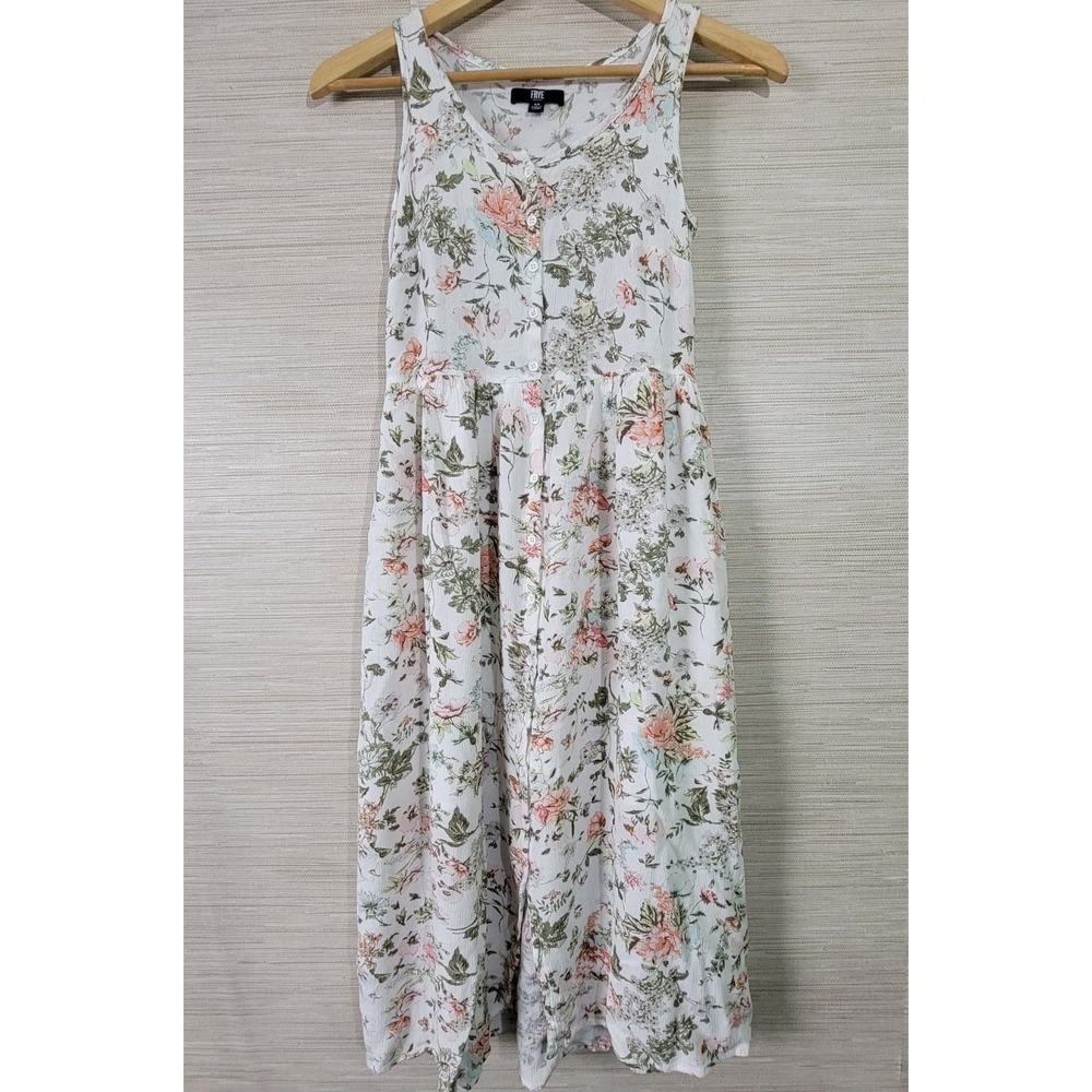 Frye‎ Women's Dress Floral Sleeveless Button Front Midi Boho Cottagecore XS